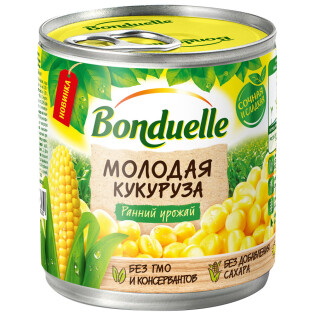 Кукуруза сладкая Bonduelle Ключ жестяная банка, 170гр thumbnail