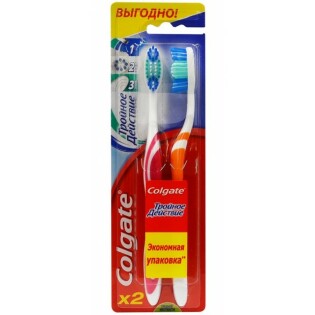 Зубная щетка "Colgate"  Тройное Действие 1+1 thumbnail