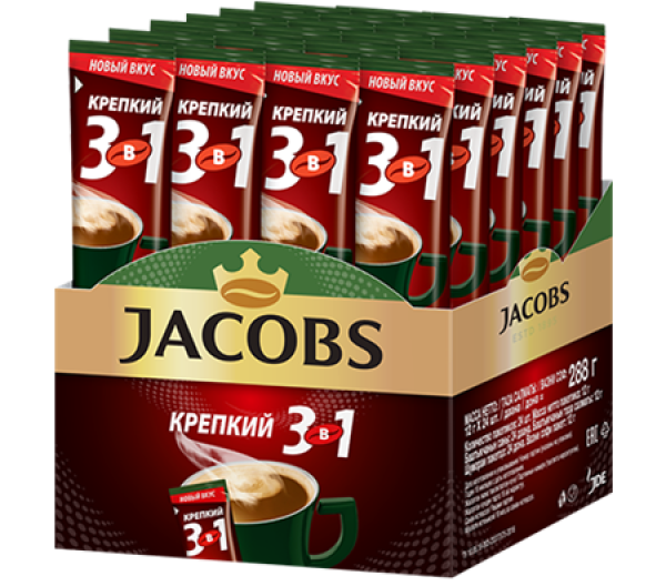 Кофейный напиток Jacobs 3 в 1 Крепкий 24 шт thumbnail