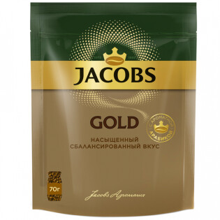 Кофе Jacobs Gold растворимый сублимированный 70 г thumbnail