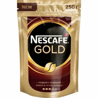 Кофе молотый в растворимом Nescafe Gold 250 г thumbnail