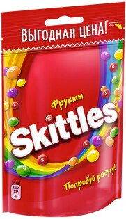 Драже Skittles Фрукты в разноцветной глазури 70 гр thumbnail