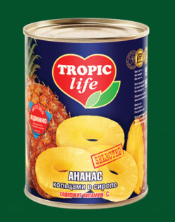 Ананас кольцами в сиропе Tropic Life 567г thumbnail