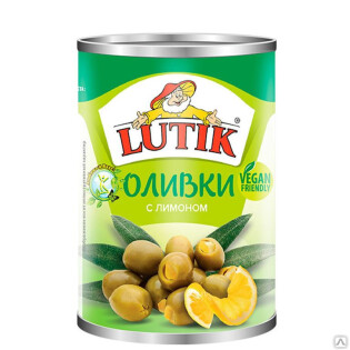 Оливки  с лимоном LUTIK 300 гр thumbnail