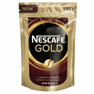 Кофе молотый в растворимом Nescafe Gold 150 г thumbnail